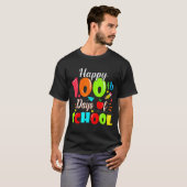 Happy 100th Day Of School Funny Teachers Sudents K T-shirt (Voorkant volledig)