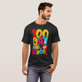 Happy 100th Day Of School Groovy 100 Days Of Schoo T-shirt (Voorkant volledig)