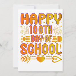 Happy 100th Day of School Invention Cart  100 Day Kaart