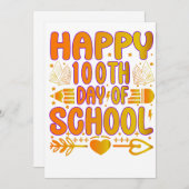 Happy 100th Day of School Invention Cart  100 Day Kaart (Voorkant / Achterkant)