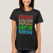Happy 100th Day Of School Leopard Print Teacher St T-shirt (Voorkant)