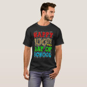Happy 100th Day Of School Leopard Print Teacher St T-shirt (Voorkant volledig)