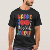 Happy 100th Day Of School Red Plaid Apple Principa T-shirt (Voorkant)