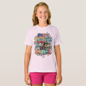 Happy 100th Day of School Robot Space Explorer Kid T-shirt (Voorkant volledig)