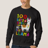 Happy 100th Day Of School Shirt No Probllama Llama (Voorkant)