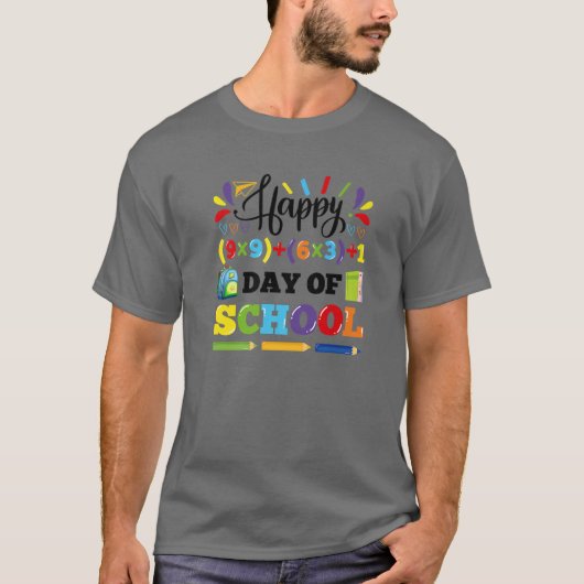 Happy 100Th Day Of School Teacher Boys Girls 100 D T-shirt (Voorkant)
