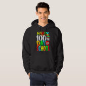 Happy 100th Day Of School Teacher Kids Happy 100 D Hoodie (Voorkant volledig)