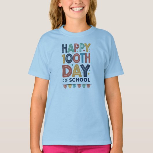 Happy 100th Day of School Teacher Life Shirt (Voorkant)