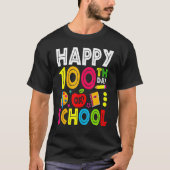 Happy 100th Day Of School Teacher Student 100th Da T-shirt (Voorkant)