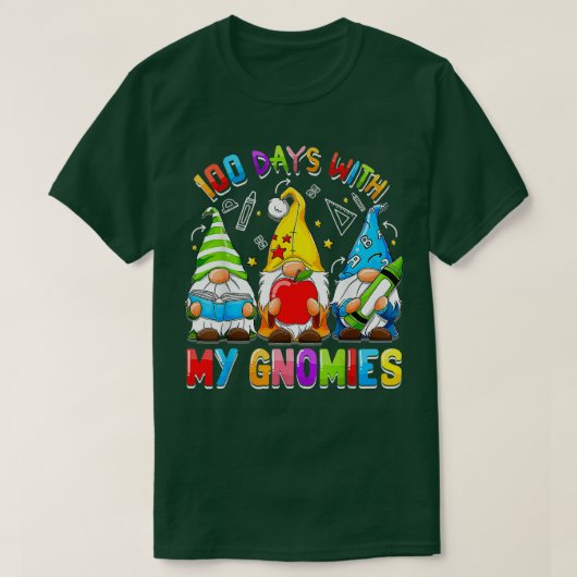 Happy 100th Day of School Three Gnomen Virtual Tea T-shirt (Design voorkant)