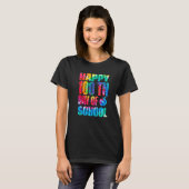 Happy 100th Day Of School Tie Dye 100 Days Teacher T-shirt (Voorkant volledig)