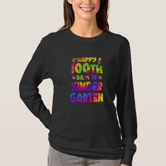 Happy 100th Day Of Smarter Kindergarten 100 Days T T-shirt (Voorkant)