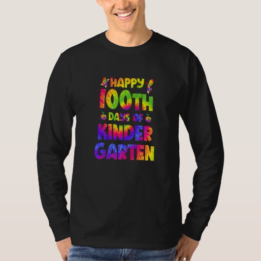 Happy 100th Day Of Smarter Kindergarten 100 Days T T-shirt (Voorkant)