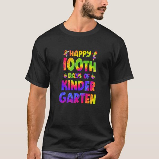 Happy 100th Day Of Smarter Kindergarten 100 Days T T-shirt (Voorkant)