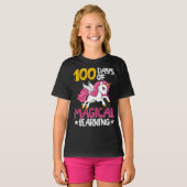 Happy 100th Day Unicorn Shirt 100 dagen School kin (Voorkant volledig)