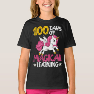 Happy 100th Day Unicorn Shirt 100 dagen School kin