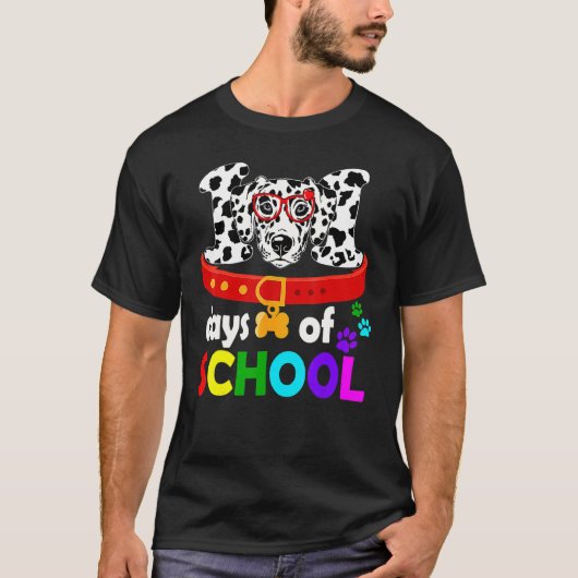 Happy 101 Days School Cute Dog 100 Days Smarter St T-shirt (Voorkant)
