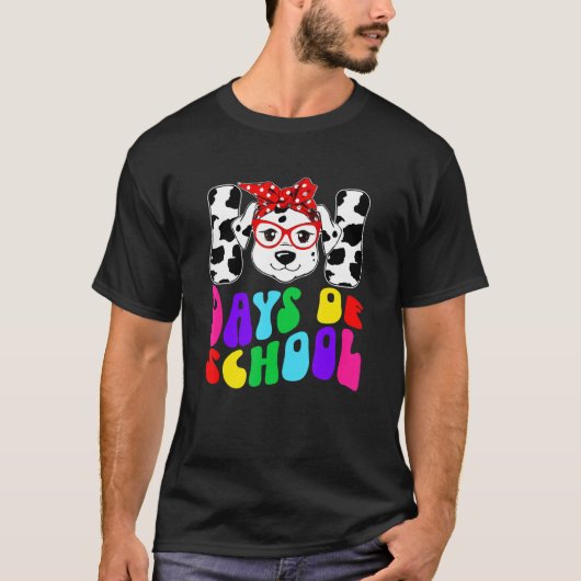 Happy 101 Days School Cute Dog 100 Days Smarter St T-shirt (Voorkant)
