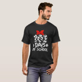 Happy 101 Days School Dog 100th Days Smarter Teach T-shirt (Voorkant volledig)