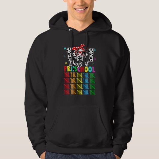 Happy 101 Days School Preschool Dog Lover Student  Hoodie (Voorkant)