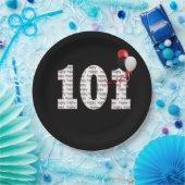 Happy 101st Verjaardag op zwart papier Bord (Feest)