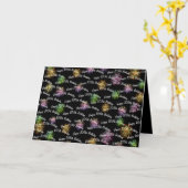 Happy 105th Birthday fireworks on black Kaart (Gele Bloem)