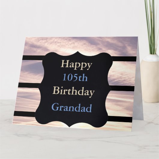 Happy 105th Birthday Grandad Kaart (Voorkant)