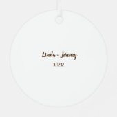 Happy 10 jaar Jubileum Custom Metal Ornament (Achterkant)