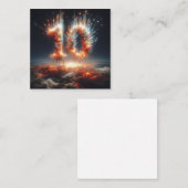 Happy 10th B-Day Wenskaart Notitiekaartje (Voorkant / Achterkant)