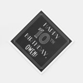 HAPPY 10th BIRTHDAY; Art Deco Style; aangepaste na Servet (Hoek)