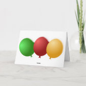 Happy 10th Birthday-ballonkaart Kaart (Achterkant)