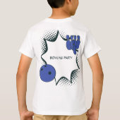 Happy 10th Birthday Bowling Party T-shirt (Achterkant)