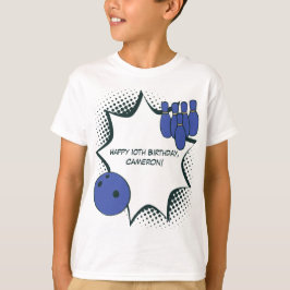 Happy 10th Birthday Bowling Party T-shirt