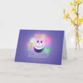 Happy 10th Birthday Cake Kaart (Gele Bloem)