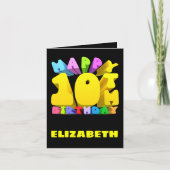 Happy 10th Birthday Card Feestdagen Kaart (Voorkant)