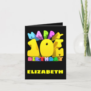 Happy 10th Birthday Card Feestdagen Kaart