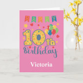 Happy 10th Birthday Card Kaart (Gele Bloem)