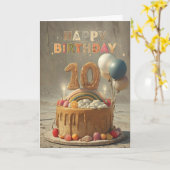 Happy 10th Birthday Card Kaart (Gele Bloem)
