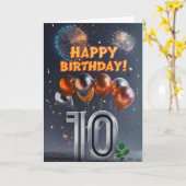 Happy 10th Birthday Card Kaart (Gele Bloem)