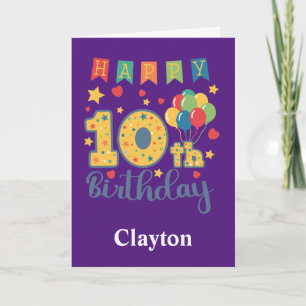 Happy 10th Birthday Card Kaart