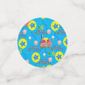 Happy 10th Birthday Confetti, #10 Yellow & Blue Confetti (Kleine voorkant)