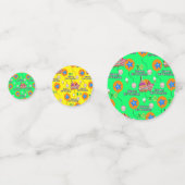 Happy 10th Birthday Confetti, #10 Yellow & Green Confetti (Achterkanten)