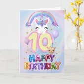 Happy 10th Birthday Kaart (Gele Bloem)
