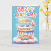 Happy 10th Birthday Kaart (Gele Bloem)