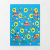 Happy 10th Birthday Kaart, #10 Blue &Yellow Drieluik Kaart (Cover)