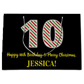 Happy 10th Birthday & Merry Kerstmis, aangepaste n Groot Cadeauzakje (Voorkant)