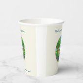 Happy 10th Birthday with Dog riding a Bike Papieren Bekers (Links)