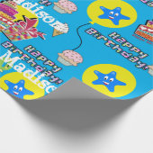 Happy 10th Birthday Wrapping Paper Balloons #10 Cadeaupapier (Hoek)