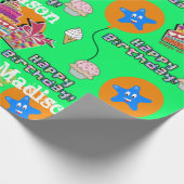 Happy 10th Birthday Wrapping Paper Balloons #10 Cadeaupapier (Hoek)