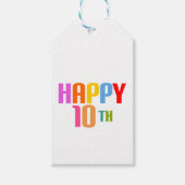 Happy 10th cadeaulabel (Voorkant)